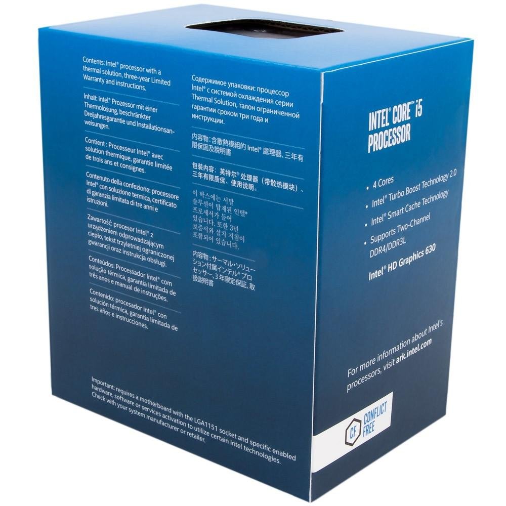Processador Intel Core i5-7600k Kaby Lake 7a Geração, Cache 6MB, 3.8GHz (4.2GHz Max Turbo), LGA 1151 BX80677I57600K Processador Intel Core i5-7600k Kaby Lake 7a Geração, Cache 6MB, 3.8GHz (4.2GHz Max Turbo), LGA 1151 BX80677I57600K