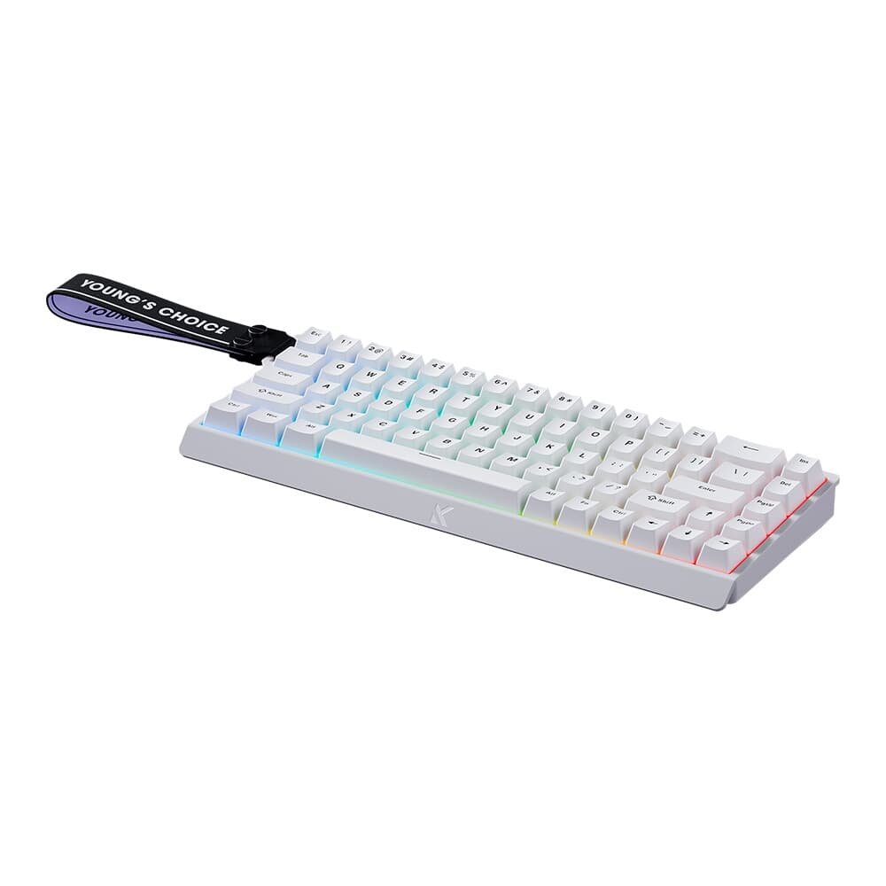 Teclado Magnético Gamer Mchose Ace 68, RGB, Hall Effect, USB-C, Branco- MC-Ace68-24