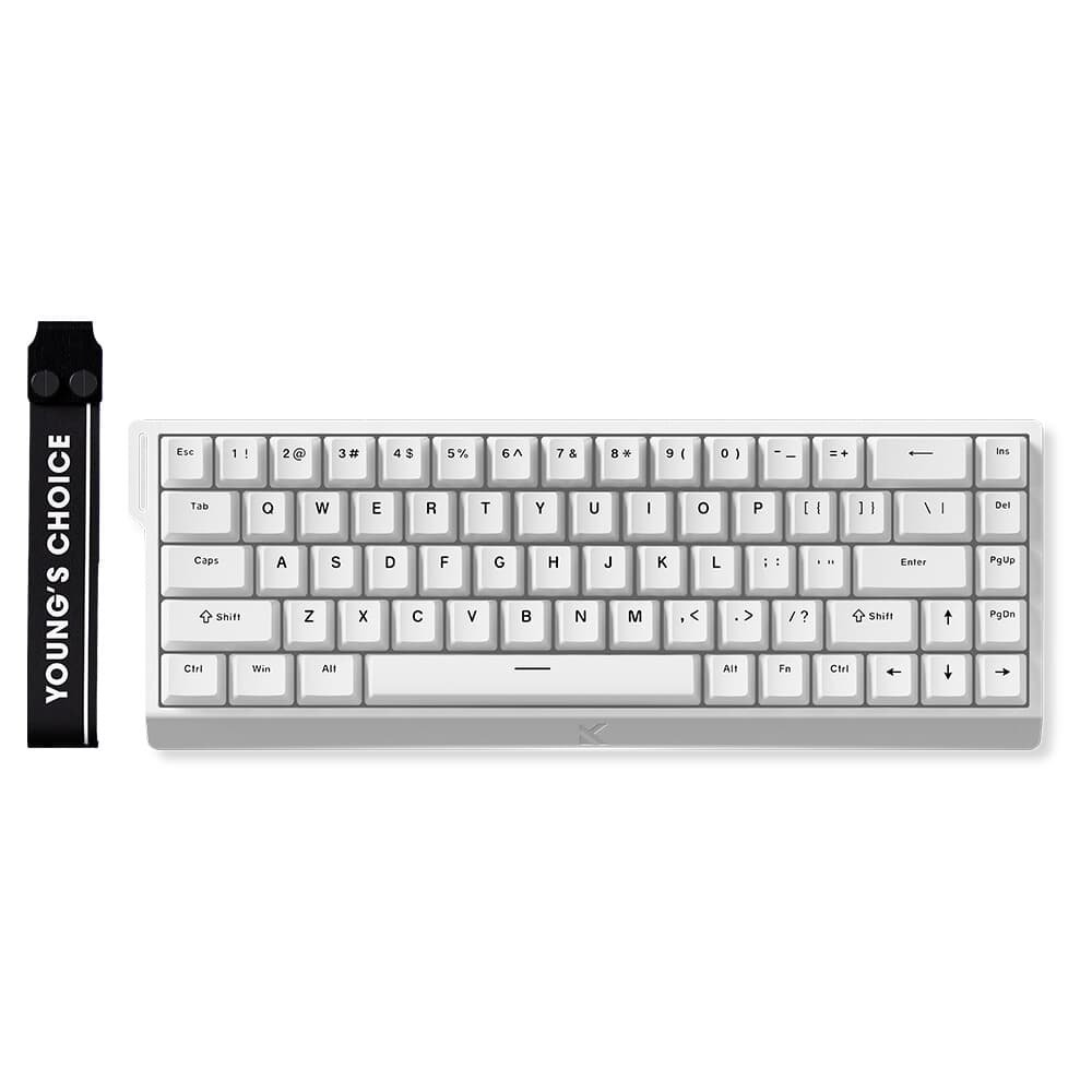 Teclado Magnético Gamer Mchose Ace 68, RGB, Hall Effect, USB-C, Branco- MC-Ace68-24