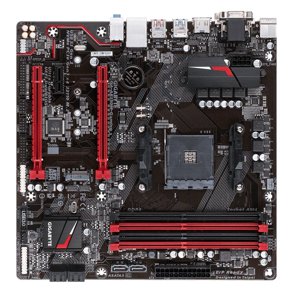 Placa-Mãe Gigabyte GA-AB350M Gaming 3, AMD AM4, mATX, DDR4, Preto - GA-AB350M-GAMING 3