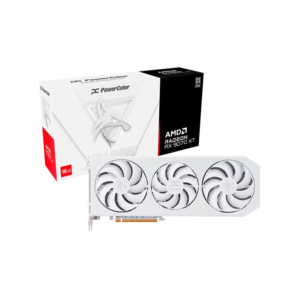 PowerColor RX 9070 XT Hellhound Spectral White