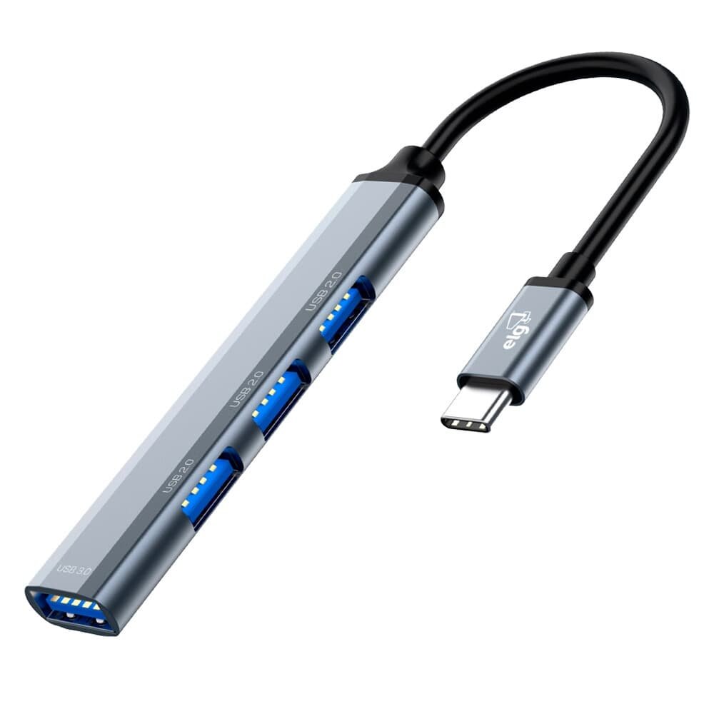 Hub USB HUB41A-V2 4 em 1 Tipo-C | KaBuM!