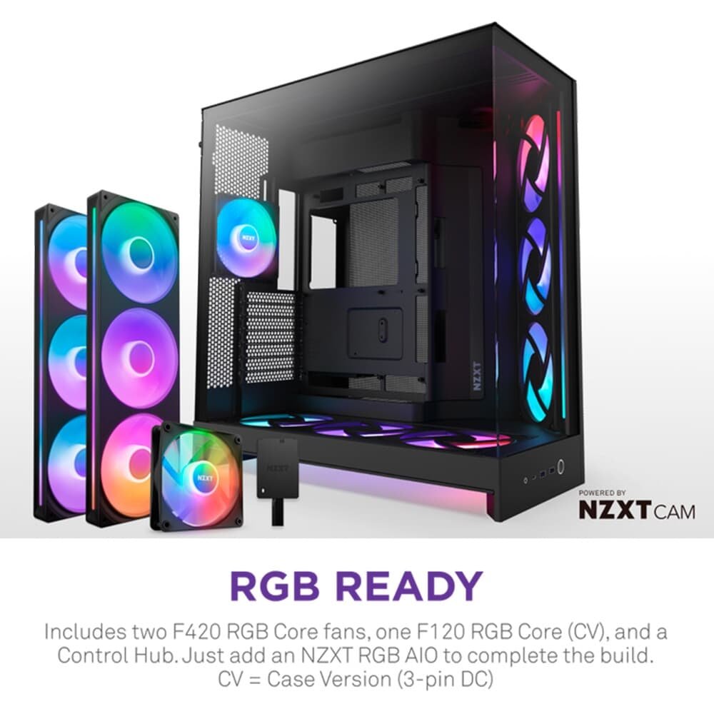 Gabinete NZXT H9 Flow RGB Plus | KaBuM!