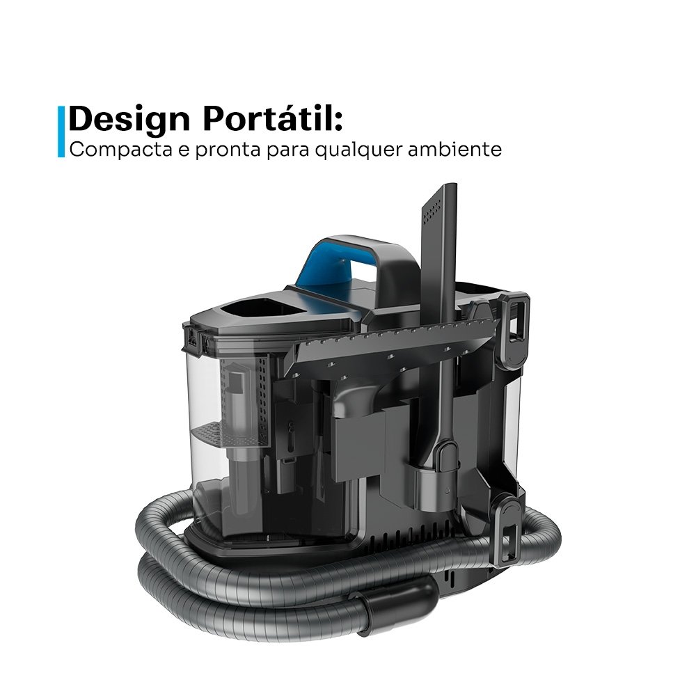 Extratora de Sujeira KABUM! smart Fiber Pro, Pulveriza, Esfrega e Extrai, Com Sistema de Autolimpeza, Sucção Forte 11KPa, 220V - KSEL020