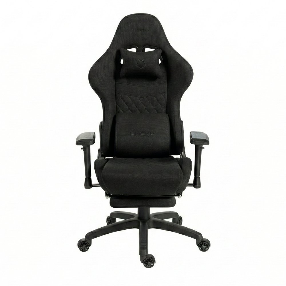 Cadeira Gamer Husky Tempest 4D, Até 145kg, Braços 4D, Almofadas, Reclinável 150º, Tecido, Descanso para Pés, Preta Tecido - HCG700PTT4D - view 3