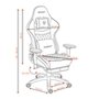 Cadeira Gamer Husky Tempest 4D, Até 145kg, Braços 4D, Almofadas, Reclinável 150º, Tecido, Descanso para Pés, Preta Tecido - HCG700PTT4D