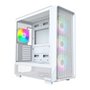 Gabinete Gamer Montech X5, Mid-Tower, Vidro Temperado, Com 4X Fans, Branco - X5WH