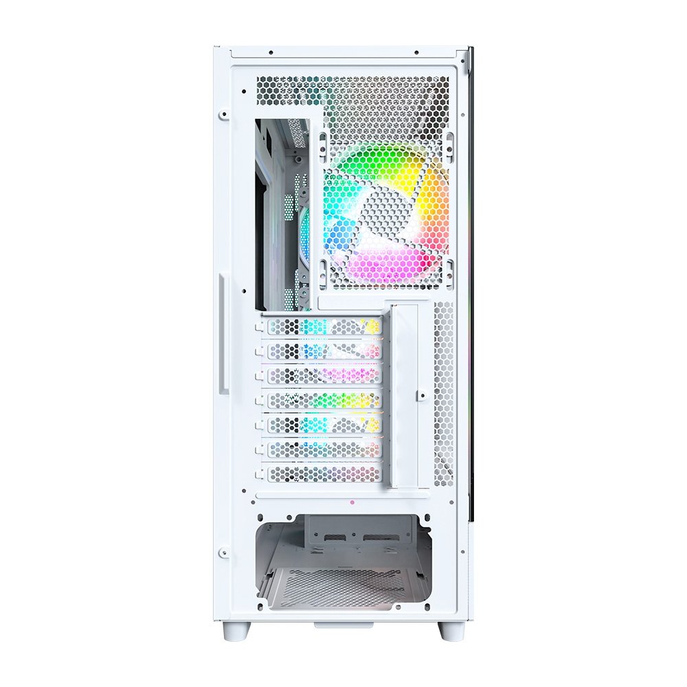 Gabinete Gamer Montech X5, Mid-Tower, Vidro Temperado, Com 4X Fans, Branco - X5WH Gabinete Gamer Montech X5, Mid-Tower, Vidro Temperado, Com 4X Fans, Branco - X5WH