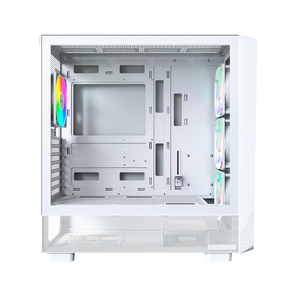 Gabinete Gamer Montech X5, Mid-Tower, Vidro Temperado, Com 4X Fans, Branco - X5WH Gabinete Gamer Montech X5, Mid-Tower, Vidro Temperado, Com 4X Fans, Branco - X5WH