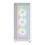Gabinete Gamer Montech X5, Mid-Tower, Vidro Temperado, Com 4X Fans, Branco - X5WH