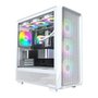 Gabinete Gamer Montech X5, Mid-Tower, Vidro Temperado, Com 4X Fans, Branco - X5WH