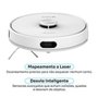 Robô Aspirador de Pó e Passa Pano KABUM! smart K1100, Mapeamento, MOP Rotativo, Autolimpante, até 10000PA, APP, 127V, Branco - KSAR110010BR