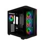 Gabinete Gamer Liketec Madness Pro, Mid Tower, ATX, Lateral e Frontal em Vidro Curvo, LED RGB, Sem Fans, Preto - LT-GB-MADNESSPRO-DARK-V1