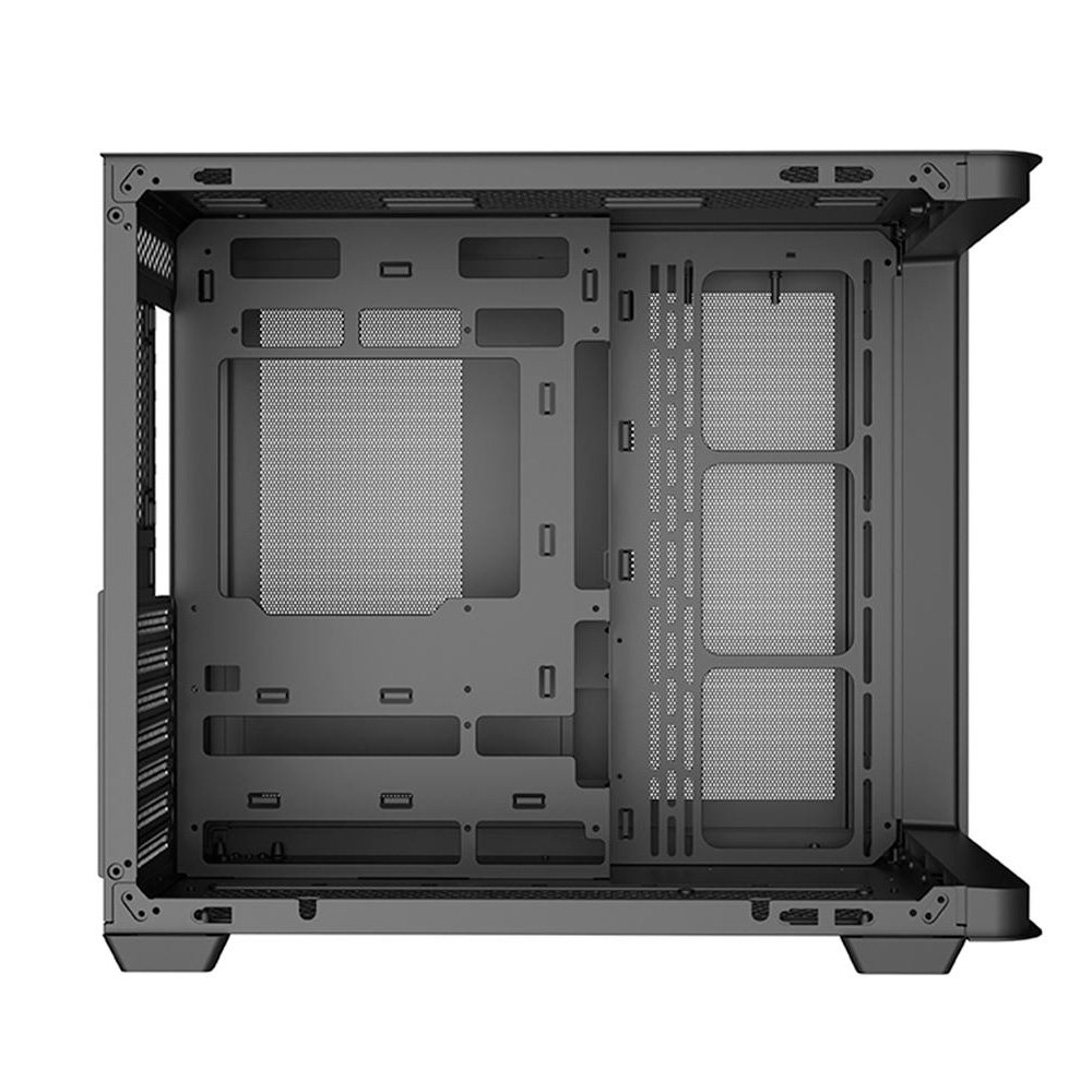 Gabinete Gamer Liketec Madness Pro, Mid Tower, ATX, Lateral e Frontal em Vidro Curvo, LED RGB, Sem Fans, Preto - LT-GB-MADNESSPRO-DARK-V1 Gabinete Gamer Liketec Madness Pro, Mid Tower, ATX, Lateral e Frontal em Vidro Curvo, LED RGB, Sem Fans, Preto - LT-GB-MADNESSPRO-DARK-V1