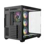 Gabinete Gamer Liketec Madness Pro, Mid Tower, ATX, Lateral e Frontal em Vidro Curvo, LED RGB, Sem Fans, Preto - LT-GB-MADNESSPRO-DARK-V1