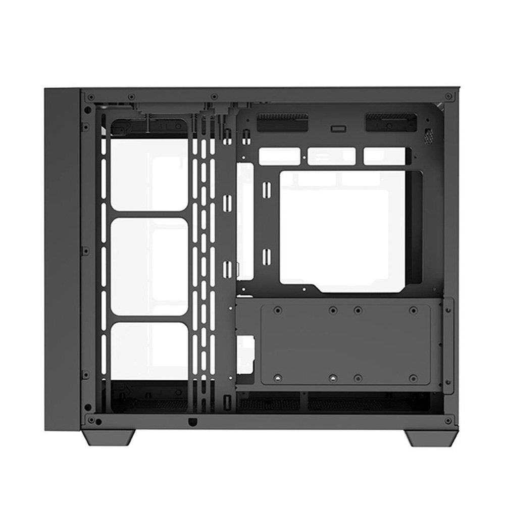 Gabinete Gamer Liketec Madness Pro, Mid Tower, ATX, Lateral e Frontal em Vidro Curvo, LED RGB, Sem Fans, Preto - LT-GB-MADNESSPRO-DARK-V1 Gabinete Gamer Liketec Madness Pro, Mid Tower, ATX, Lateral e Frontal em Vidro Curvo, LED RGB, Sem Fans, Preto - LT-GB-MADNESSPRO-DARK-V1