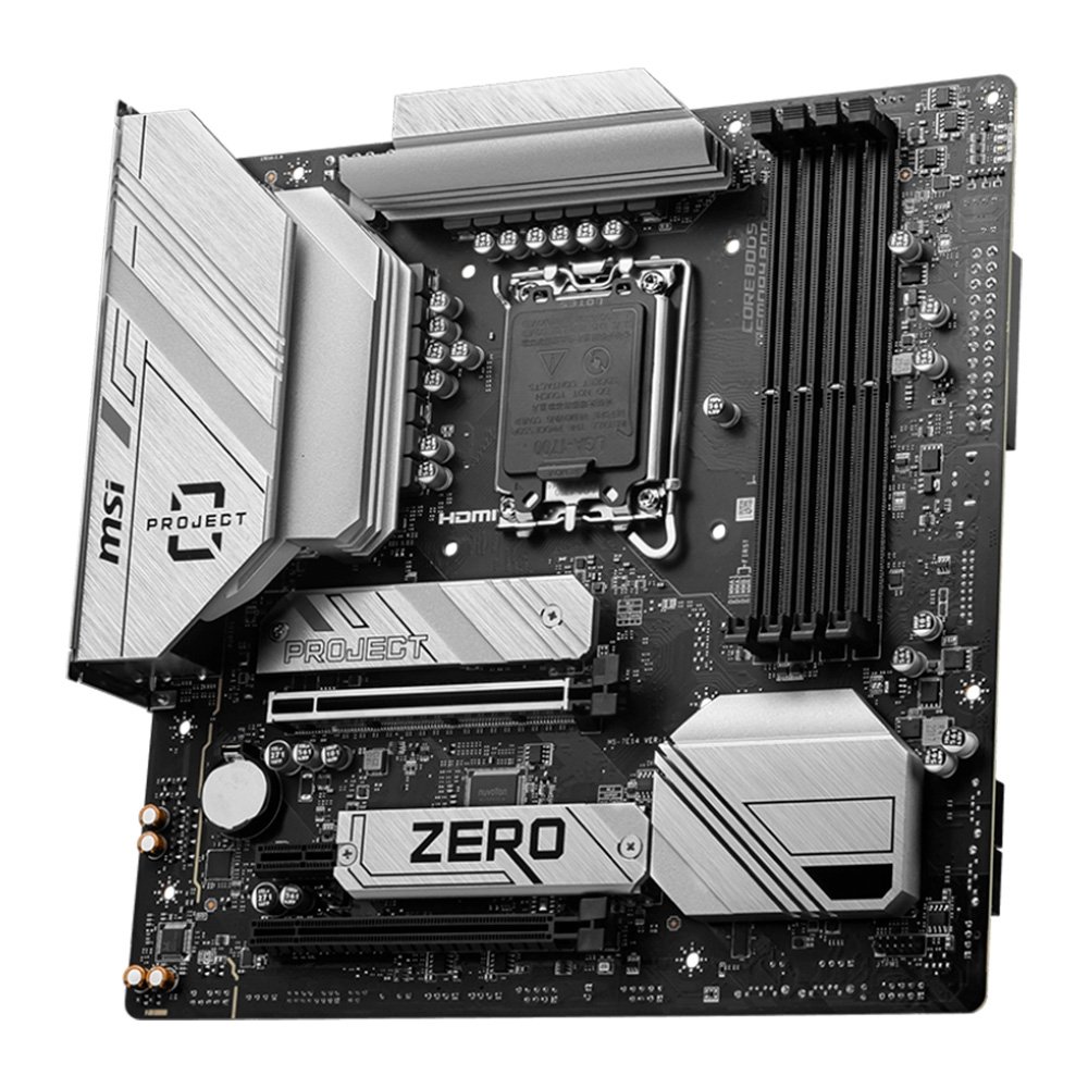 Placa-Mãe MSI B760M Project Zero, Intel LGA 1700, mATX, DDR5, Wi-Fi, Bluetooth, Back-Connect, Branco - 911-7E14-001 Placa-Mãe MSI B760M Project Zero, Intel LGA 1700, mATX, DDR5, Wi-Fi, Bluetooth, Back-Connect, Branco - 911-7E14-001