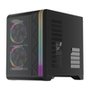 Gabinete Gamer 1STPLAYER VT5, Mid Tower, RGB, M-ATX, Lateral em Vidro Temperado, 3X Fans, Preto - VT5-BK-3FS7