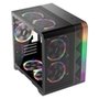 Gabinete Gamer 1STPLAYER VT5, Mid Tower, RGB, M-ATX, Lateral em Vidro Temperado, 3X Fans, Preto - VT5-BK-3FS7