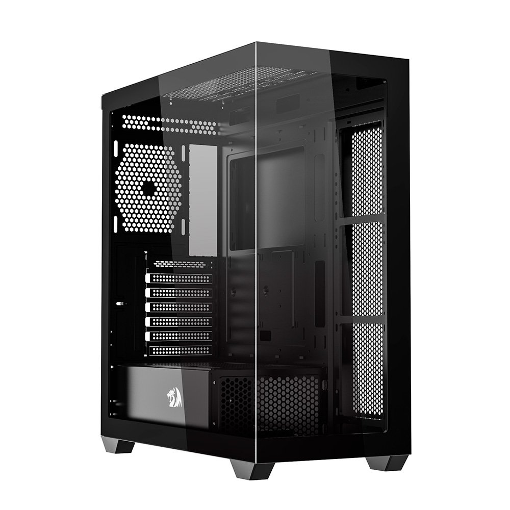 Gabinete Gamer Redragon Deflect, Mid Tower, ATX, Lateral em Vidro Temperado, Sem FANs, Preto - CA-609B
