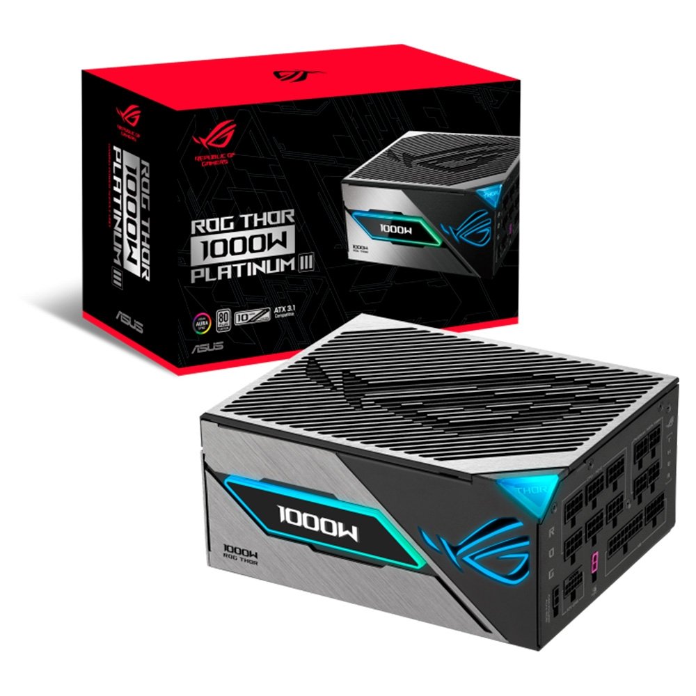 Fonte ASUS ROG Thor 1000W Platinum III | KaBuM!