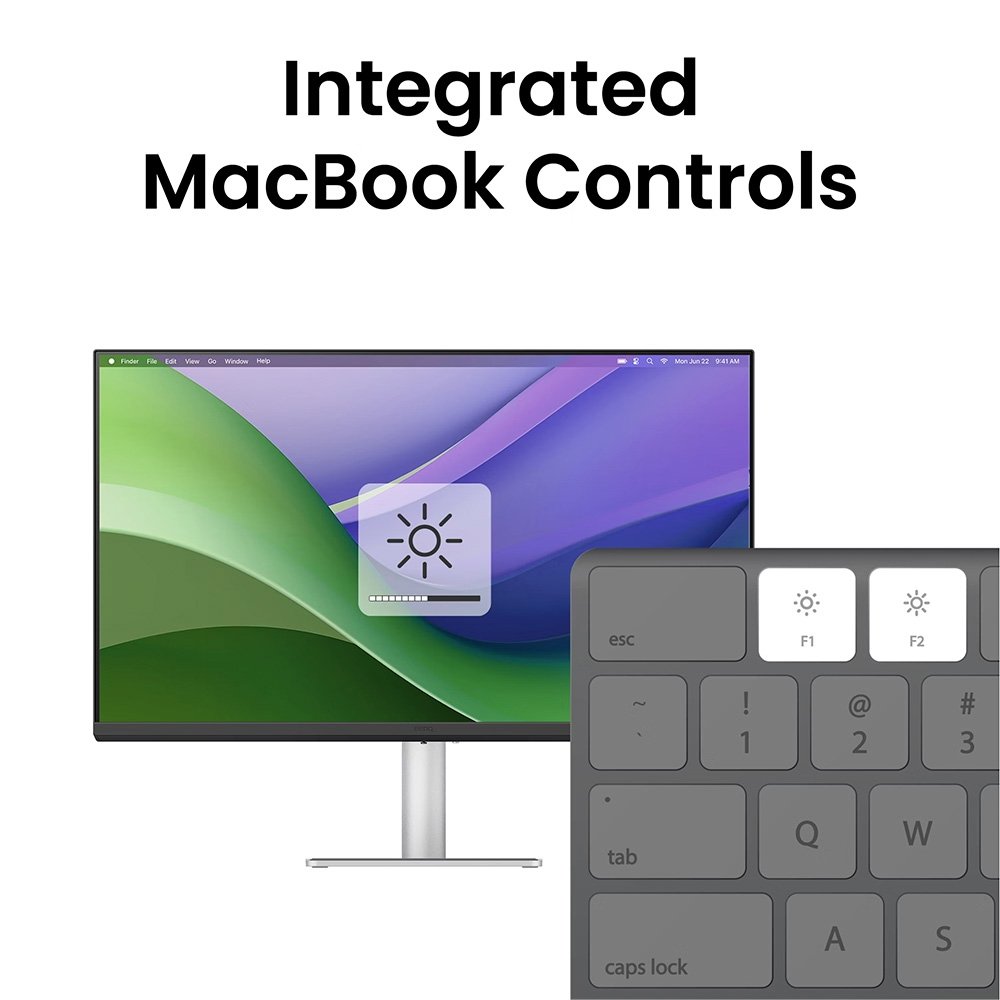 Monitor BenQ para Macbook Pro e Air 32", 4K, HDR 400, USB-C, Altura Ajustável, Som Integrado, Prata - MA320U