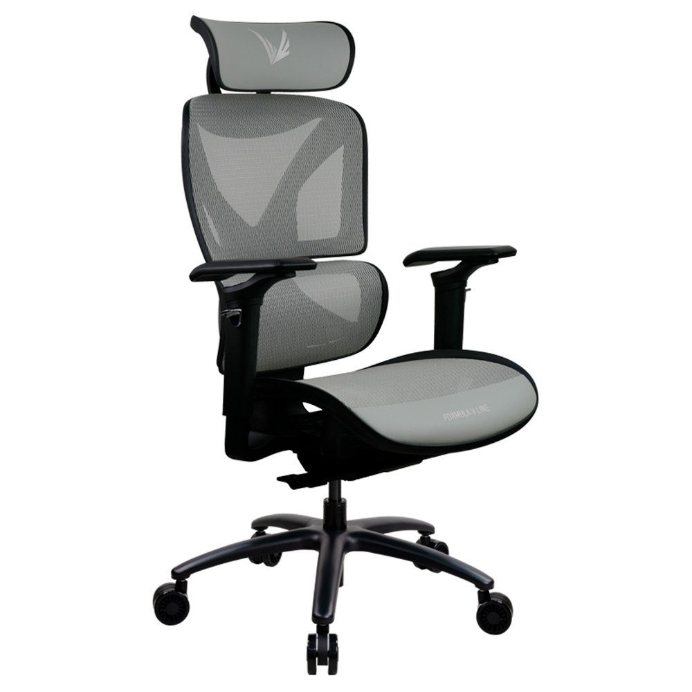 Cadeira Ergonômica Formula V Ergolux 6, Malha Ventilada, Apoio Lombar Regulável, Cinza Fumaça - ERGLX6-G - view 6