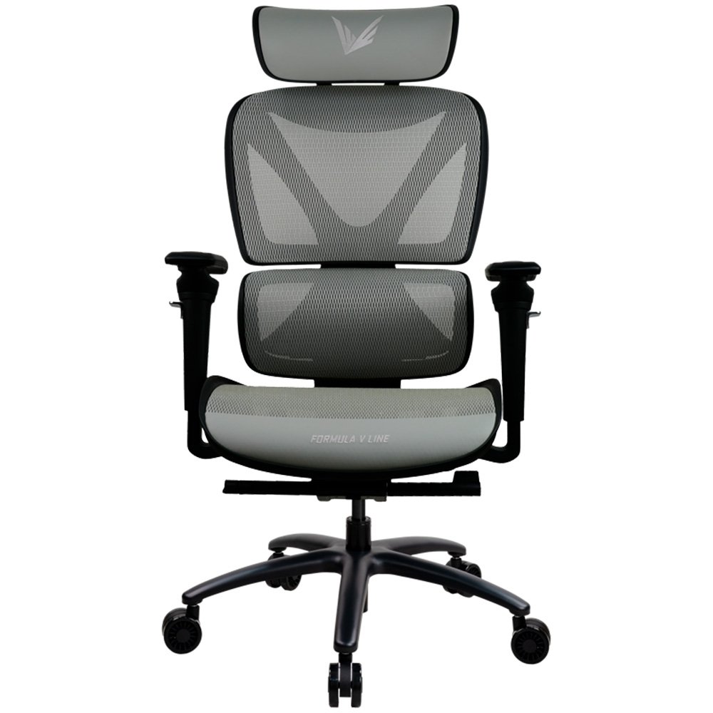 Cadeira Ergonômica Formula V Ergolux 6, Malha Ventilada, Apoio Lombar Regulável, Cinza Fumaça - ERGLX6-G - view 2