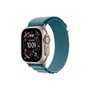 Apple Watch Ultra 3 GPS + Cellular, Caixa Natural de Titânio de 49 mm, Pulseira loop Alpina azul-clara, M - MEWM4BE/A