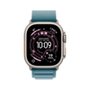 Apple Watch Ultra 3 GPS + Cellular, Caixa Natural de Titânio de 49 mm, Pulseira loop Alpina azul-clara, M - MEWM4BE/A
