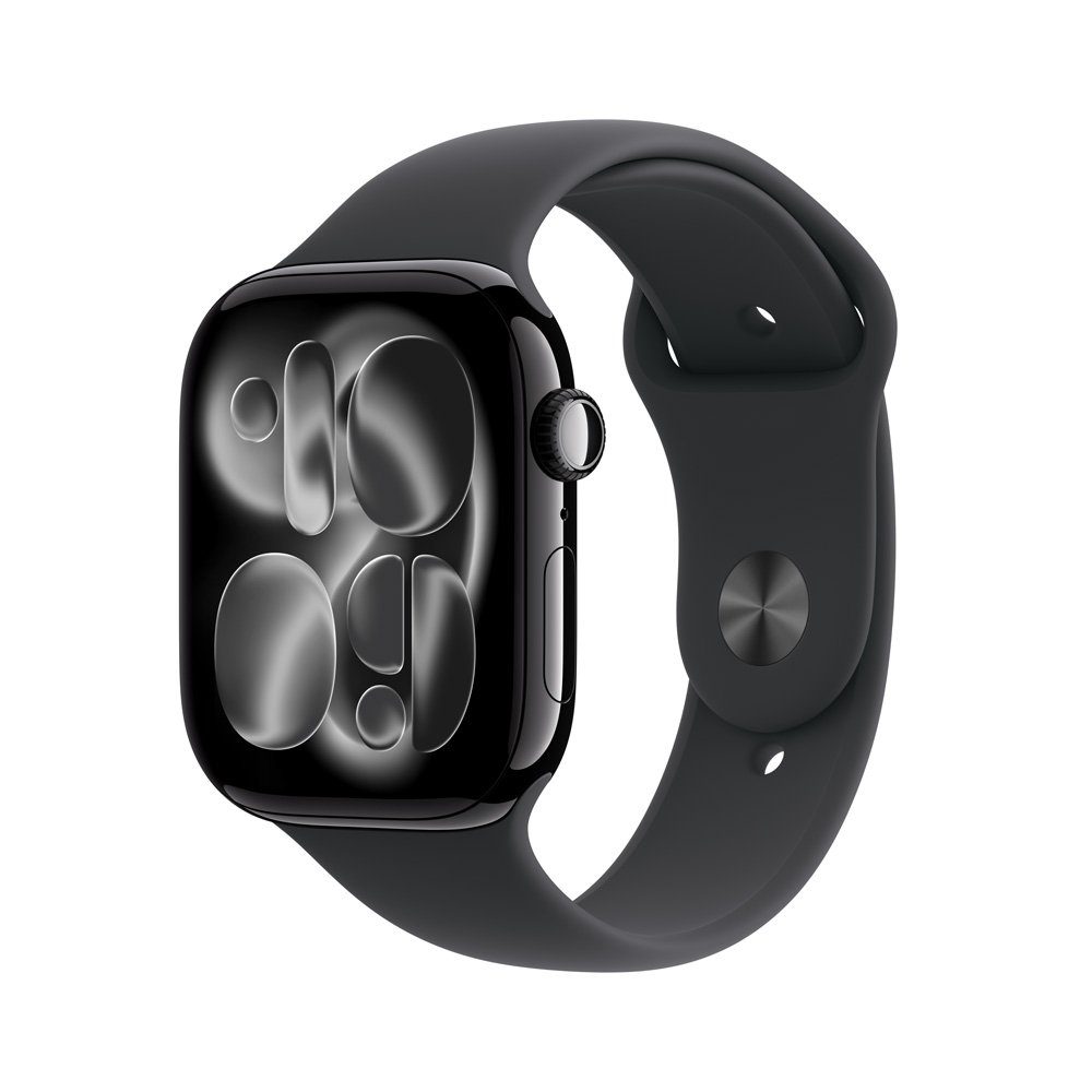 Apple Watch Series 11 GPS, Caixa Preta Brilhante de Alumínio de 46 mm, Pulseira esportiva Preta, Tamanho P/M - MEUW4AM/A