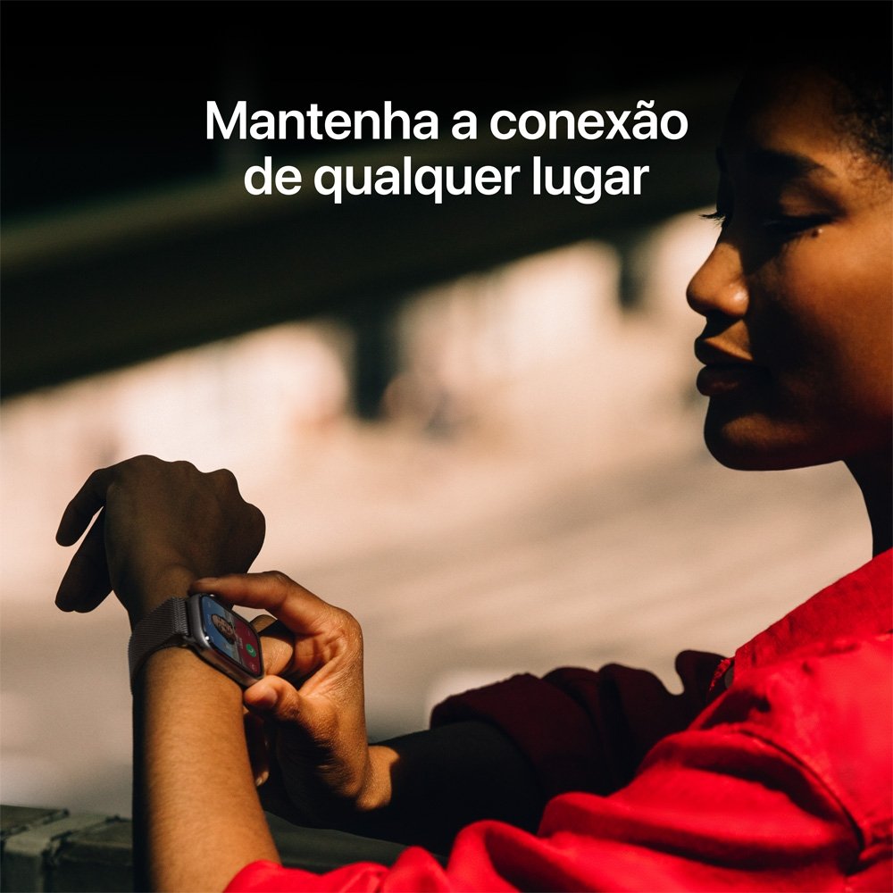 Apple Watch Series 11 GPS, Caixa Preta Brilhante de Alumínio de 46 mm, Pulseira esportiva Preta, Tamanho P/M - MEUW4AM/A