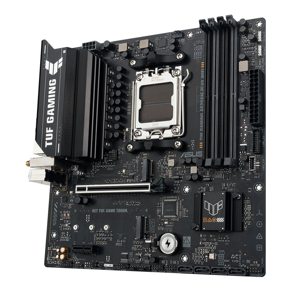 Placa Mãe ASUS TUF GAMING A620AM-PLUS WIFI, AMD AM5 , m-ATX, DDR5, Wi-fi6 - 90MB1MZ0-M0EAY0 Placa Mãe ASUS TUF GAMING A620AM-PLUS WIFI, AMD AM5 , m-ATX, DDR5, Wi-fi6 - 90MB1MZ0-M0EAY0