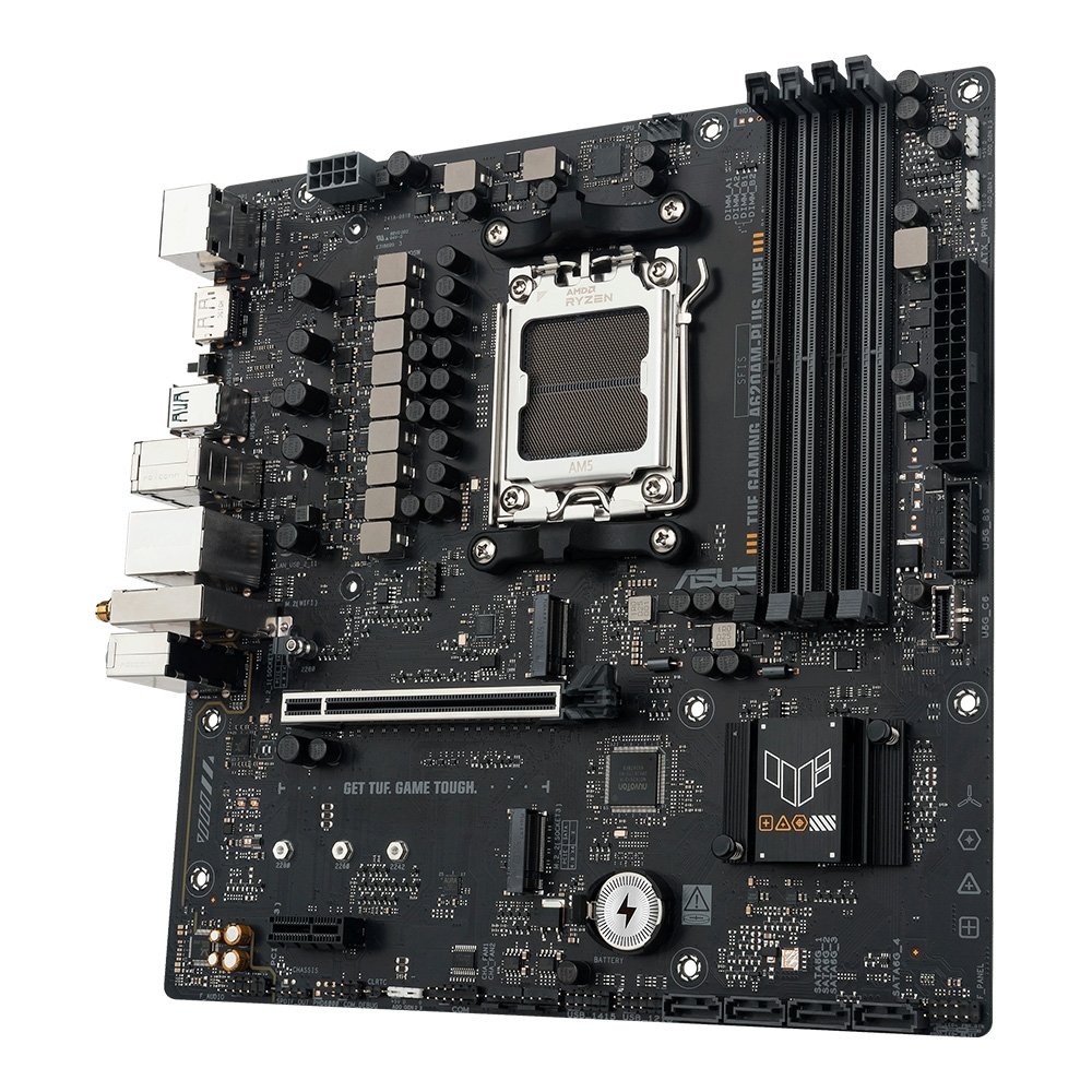 Placa Mãe ASUS TUF GAMING A620AM-PLUS WIFI, AMD AM5 , m-ATX, DDR5, Wi-fi6 - 90MB1MZ0-M0EAY0 Placa Mãe ASUS TUF GAMING A620AM-PLUS WIFI, AMD AM5 , m-ATX, DDR5, Wi-fi6 - 90MB1MZ0-M0EAY0