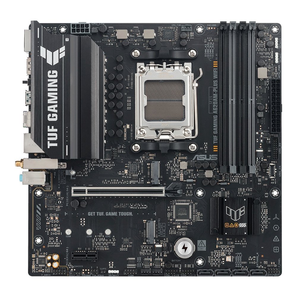Placa Mãe ASUS TUF GAMING A620AM-PLUS WIFI, AMD AM5 , m-ATX, DDR5, Wi-fi6 - 90MB1MZ0-M0EAY0 Placa Mãe ASUS TUF GAMING A620AM-PLUS WIFI, AMD AM5 , m-ATX, DDR5, Wi-fi6 - 90MB1MZ0-M0EAY0