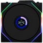 Ventoinha Lian Li UNI FAN TL LCD, 120mm, ARGB, Reverse Blade, Preta - 12RTLLCD1W1B