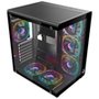 Gabinete Gamer Rise Mode Galaxy Glass X, Mid Tower, ATX, Lateral e Frontal em Vidro, Preto - RM-GA-GGX-FB