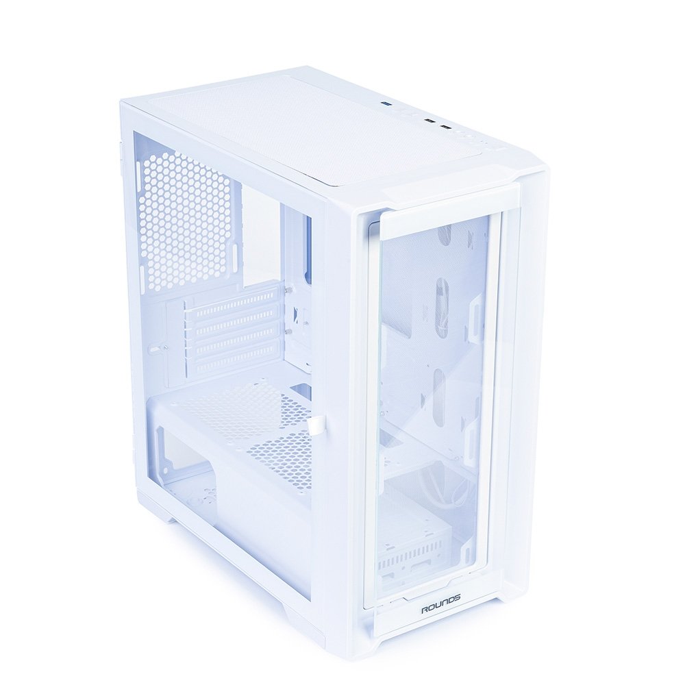 Gabinete Gamer Round5 Astra, Mini Tower, M-ATX, Lateral em Vidro, Branco - R5-ASTRA-W-2186