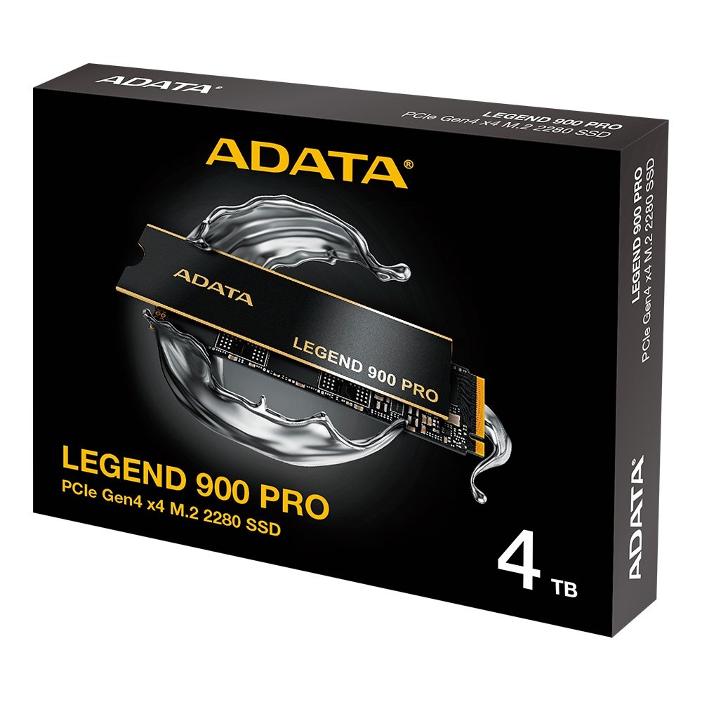 SSD Adata Legend 900 PRO, 4TB, M.2 2280 NVMe, Leitura 7400MBs e Gravação 6500MBs - SLEG-900P-4TCS