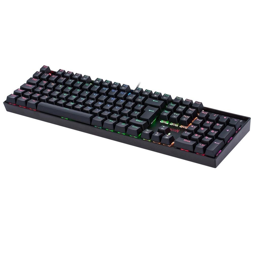 Teclado Gamer Redragon Mecânico Mitra com Anti-Ghost K551 RGB, Switch Outemu Red, ABNT2, Preto - K551RGB-1 (PT-RED)