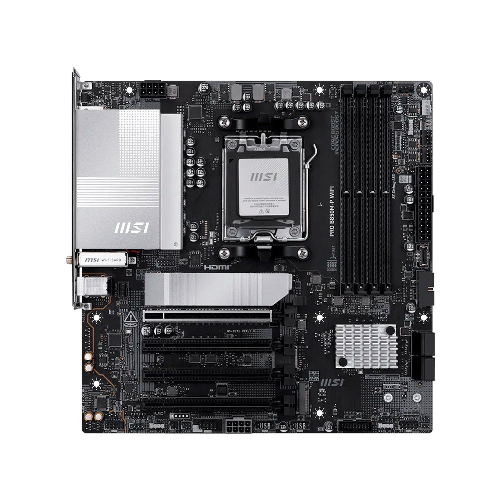 Placa-Mãe MSI PRO B850M-P WIFI AM5 DDR5 | KaBuM!