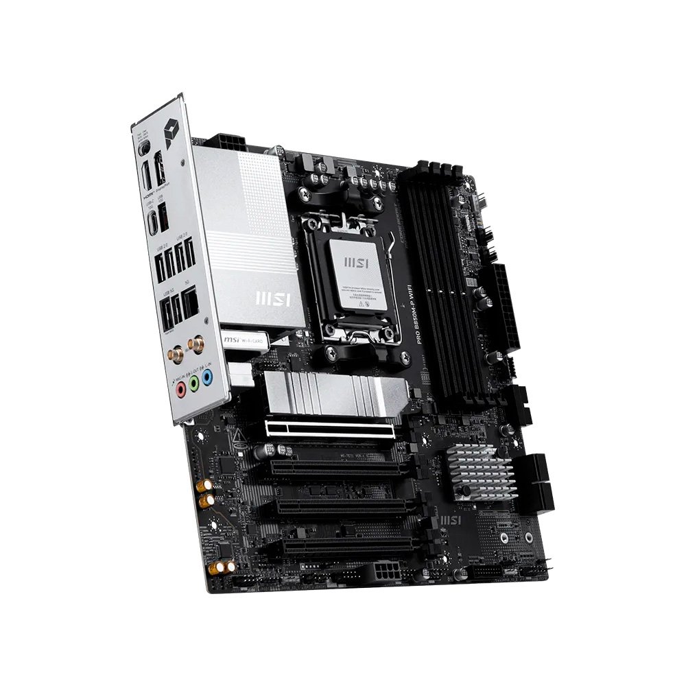 Placa-Mãe MSI PRO B850M-P WIFI, AMD, AM5, Micro-ATX, DDR5, Wi-Fi - PROB850MPWIFI Placa-Mãe MSI PRO B850M-P WIFI, AMD, AM5, Micro-ATX, DDR5, Wi-Fi - PROB850MPWIFI