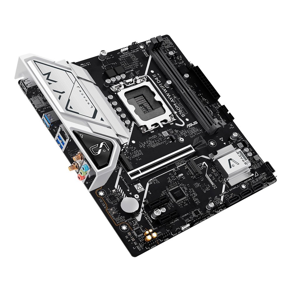 Placa-Mãe ASUS B760M-AYW WIFI D4 II, Intel LGA 1700, mATX, DDR4, Wi-Fi 6, Preto - 90MB1MG0-M0EAY0 Placa-Mãe ASUS B760M-AYW WIFI D4 II, Intel LGA 1700, mATX, DDR4, Wi-Fi 6, Preto - 90MB1MG0-M0EAY0
