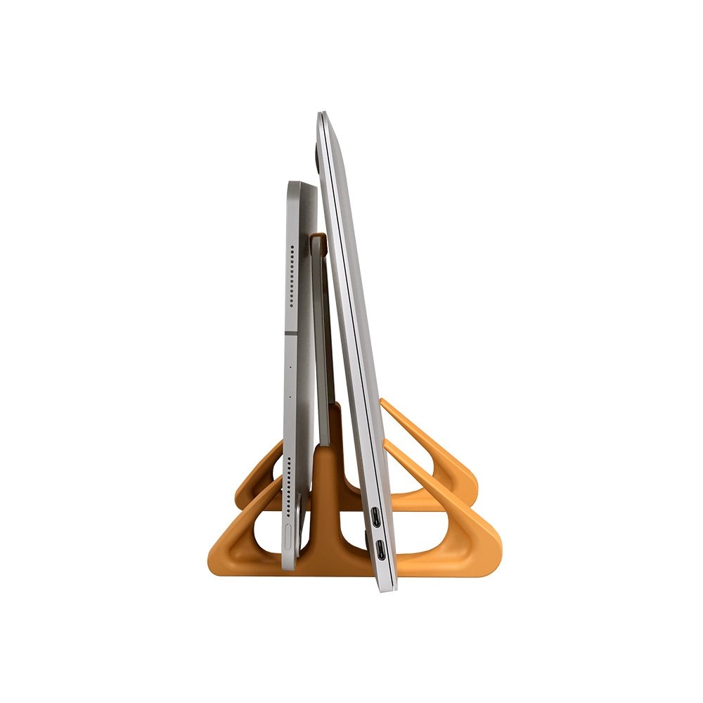 Suporte vertical para Notebook e Tablet Octoo LiteStand Vertical, Titanium e Caramelo - 9574