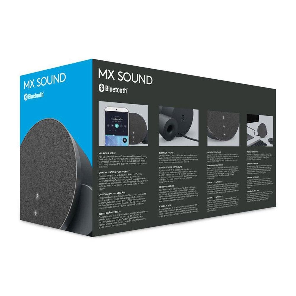 Caixa de Som Logitech MX Sound 2.0 com Conexão 3,5mm ou Bluetooth Multi-Device 2x12W RMS - 980-001287