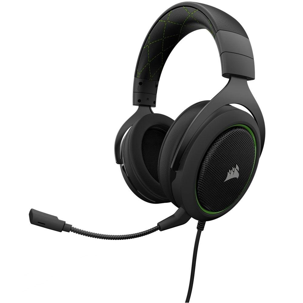 Headset Gamer Corsair HS50 P2, Stereo 2.0 , Drivers 50mm, Preto/Verde - CA-9011171-NA Headset Gamer Corsair HS50 P2, Stereo 2.0 , Drivers 50mm, Preto/Verde - CA-9011171-NA
