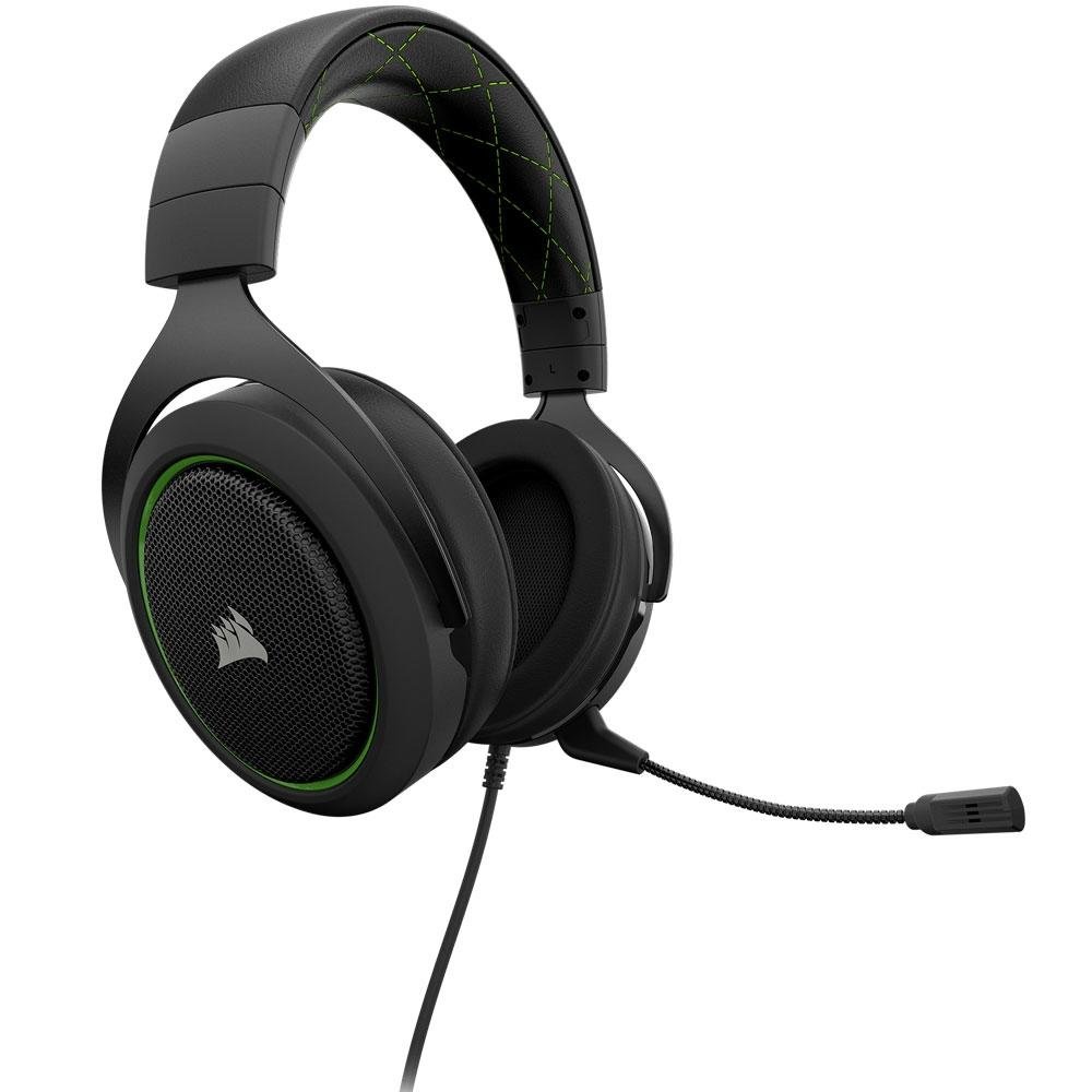 Headset Gamer Corsair HS50 P2, Stereo 2.0 , Drivers 50mm, Preto/Verde - CA-9011171-NA Headset Gamer Corsair HS50 P2, Stereo 2.0 , Drivers 50mm, Preto/Verde - CA-9011171-NA