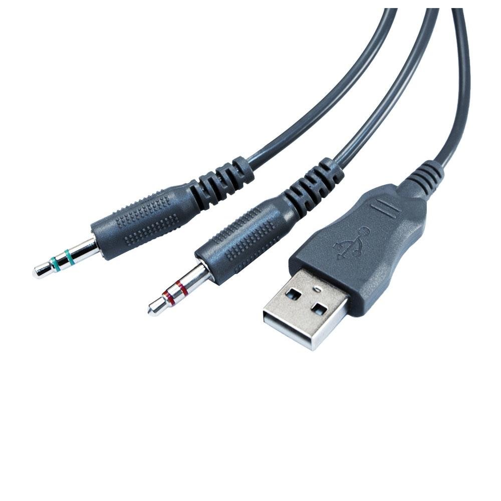 Headset Gamer C3 Tech P2 e USB, Preto RGB Black Kite PH-G310BK Headset Gamer C3 Tech P2 e USB, Preto RGB Black Kite PH-G310BK