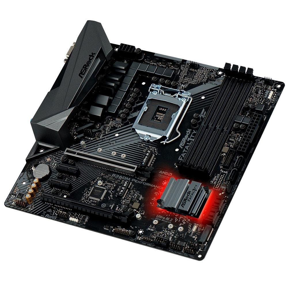 Placa-Mãe ASRock B360M Performance, Intel LGA 1151, mATX, DDR4 Placa-Mãe ASRock B360M Performance, Intel LGA 1151, mATX, DDR4