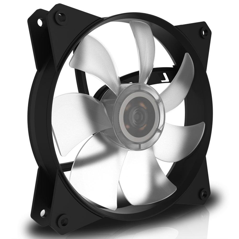 Ventoinha Cooler Master MasterFan MF120L, 120mm, RGB, Preto - R4-C1DS-12FC-R1 Ventoinha Cooler Master MasterFan MF120L, 120mm, RGB, Preto - R4-C1DS-12FC-R1